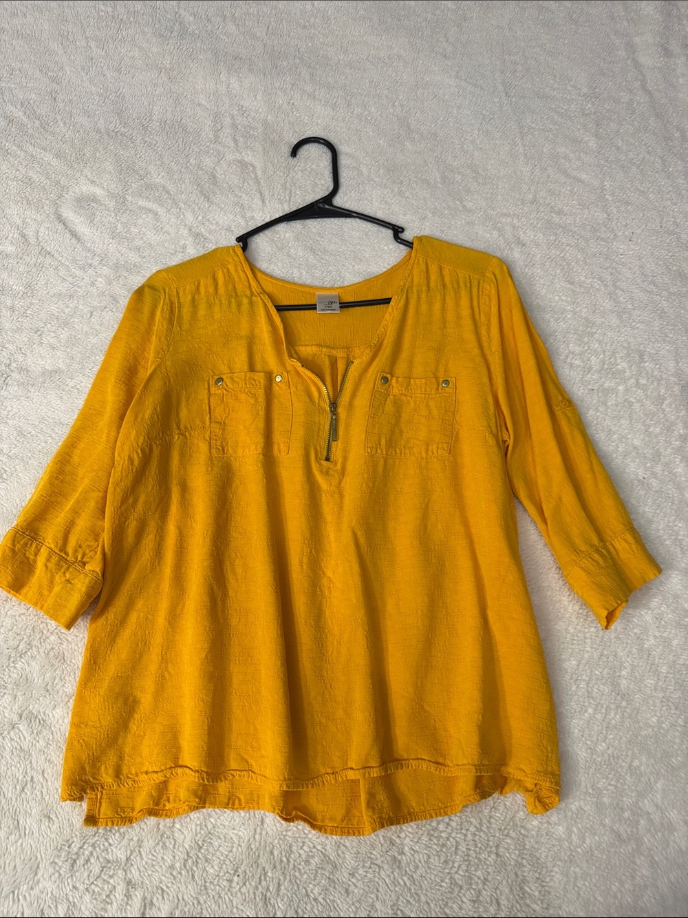 East 5th Bright Yellow Zip-Pocket Tunic